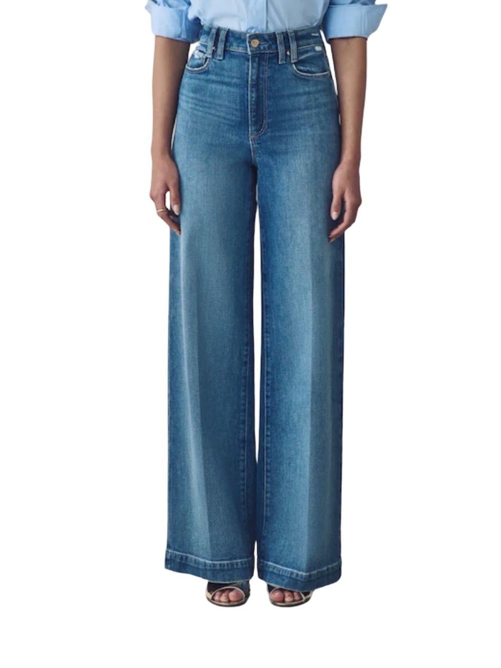 Paige NWT Harper Wide-Leg Jeans Timbre Size 28